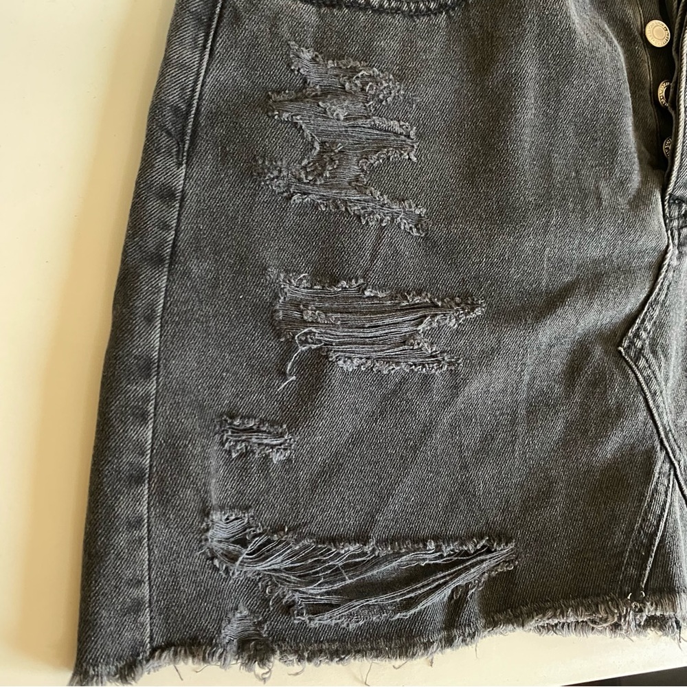 Distressed Denim AE Skirt - Picture 3 of 7
